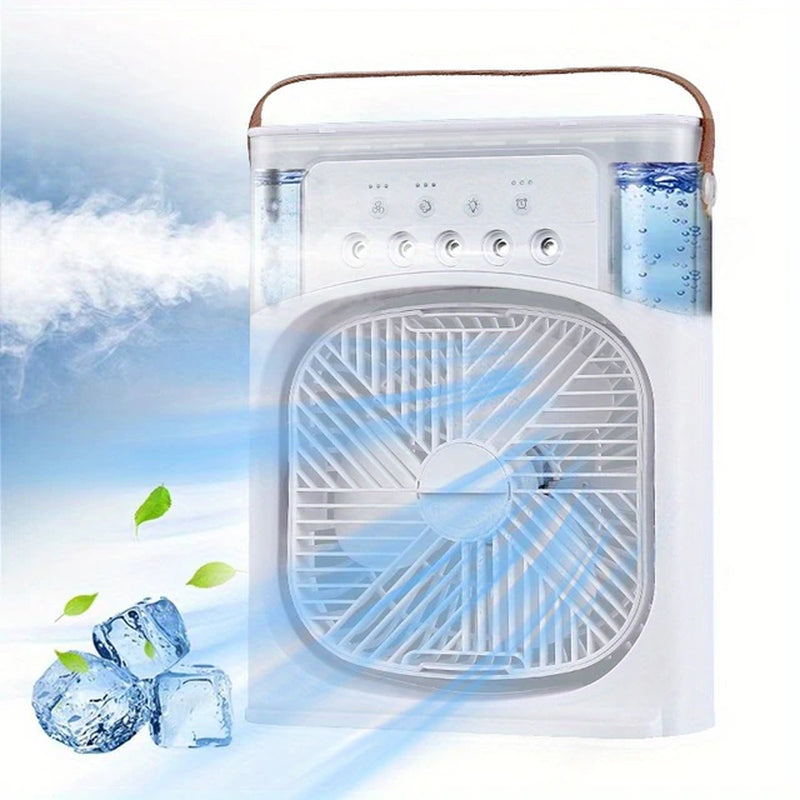 AquaBreeze Portable Air Conditioner - Quiet Water-Cooled Fan with Night Light and Aromatherapy