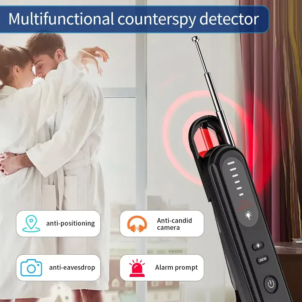 Advanced Anti-Spy Detector for Privacy Protection – Multi-Functional RF Signal Scanner with Camera, GPS & WiFi Detection