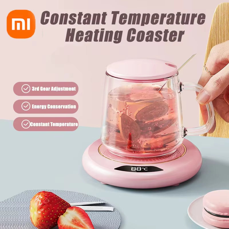 Xiaomi Thermostatic USB Heating Coaster – Adjustable 3-Speed Temperature for Constantly Warm Drinks