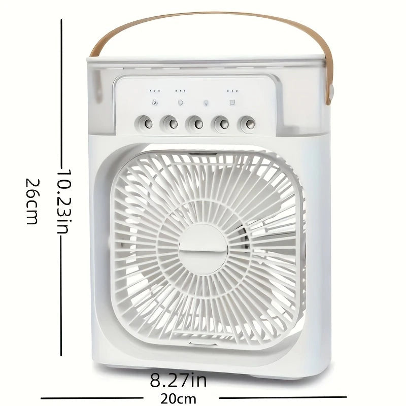 AquaBreeze Portable Air Conditioner - Quiet Water-Cooled Fan with Night Light and Aromatherapy