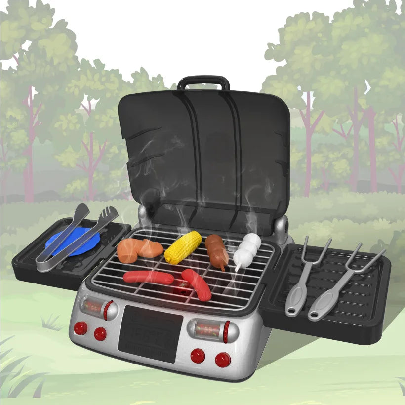 "Mini Grill Master" - Realistic Kids BBQ Play Set with Interactive Electric Grill and Accessories