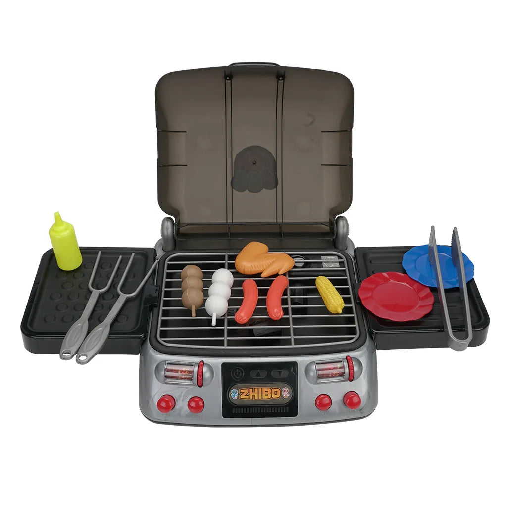 "Mini Grill Master" - Realistic Kids BBQ Play Set with Interactive Electric Grill and Accessories