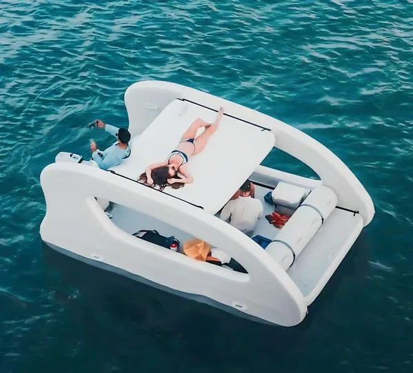 Ocean Guardian Inflatable Electric Catamaran - Portable Luxury for Water Adventures