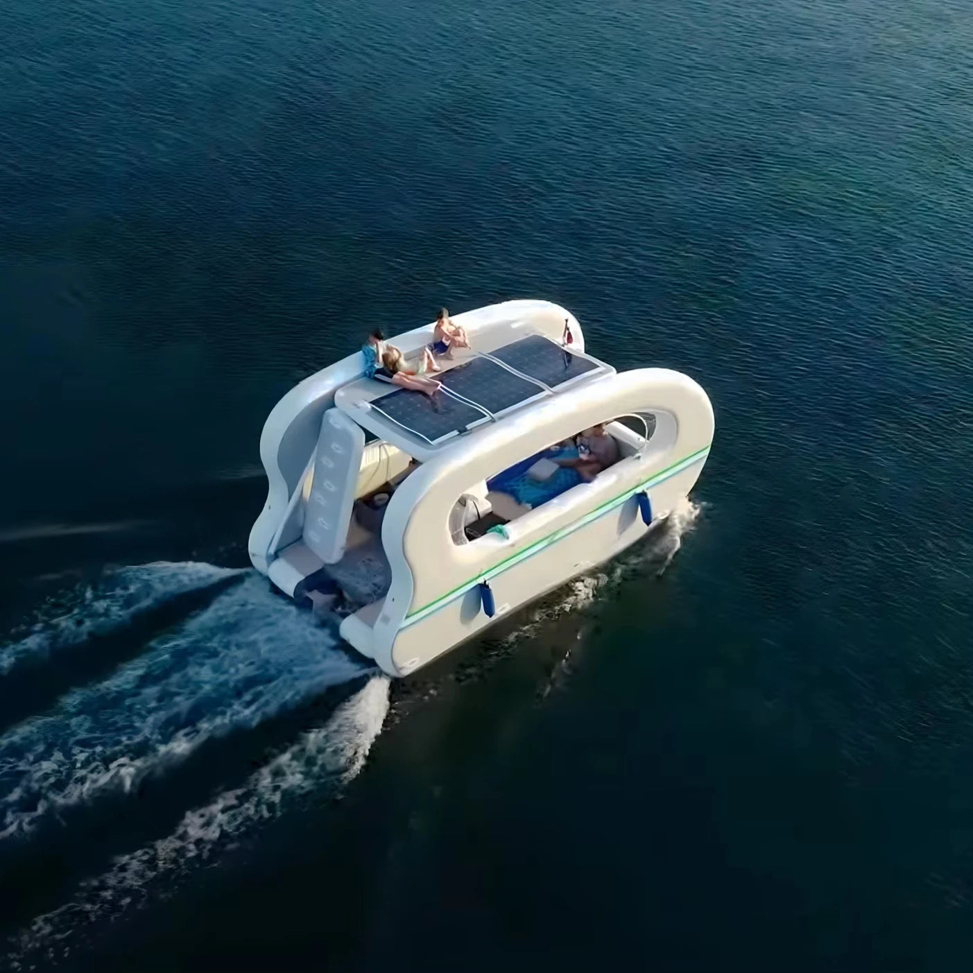 Ocean Guardian Inflatable Electric Catamaran - Portable Luxury for Water Adventures