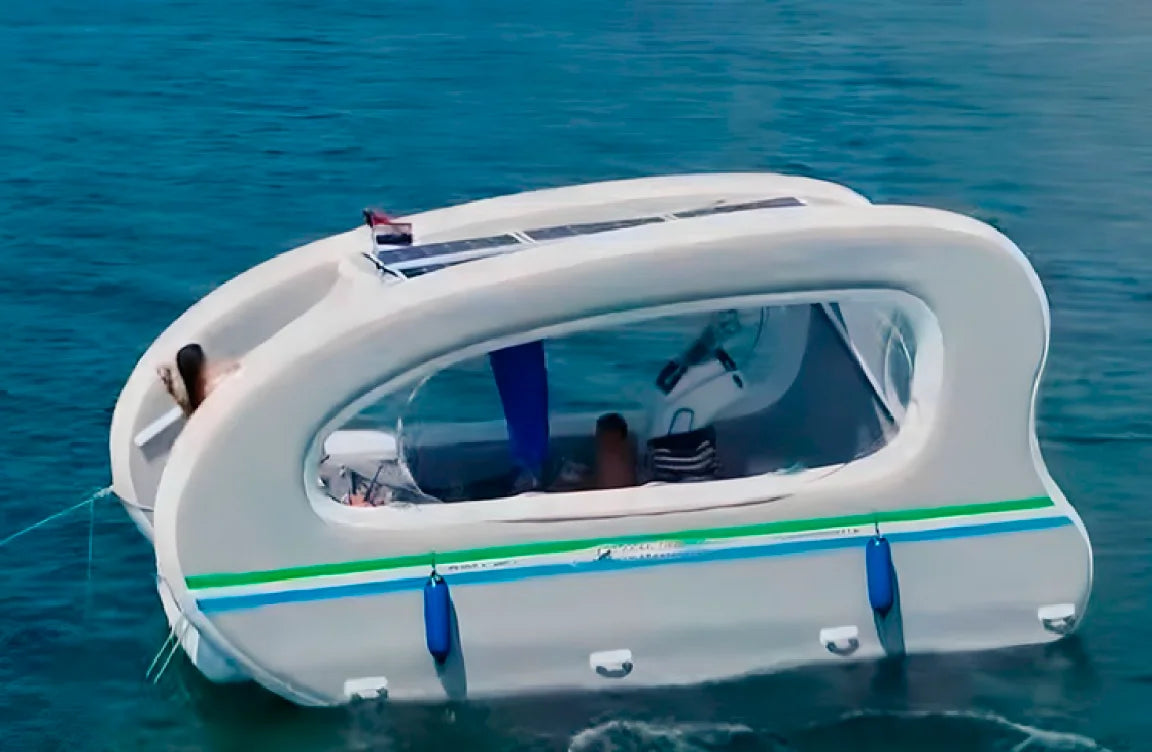 Ocean Guardian Inflatable Electric Catamaran - Portable Luxury for Water Adventures