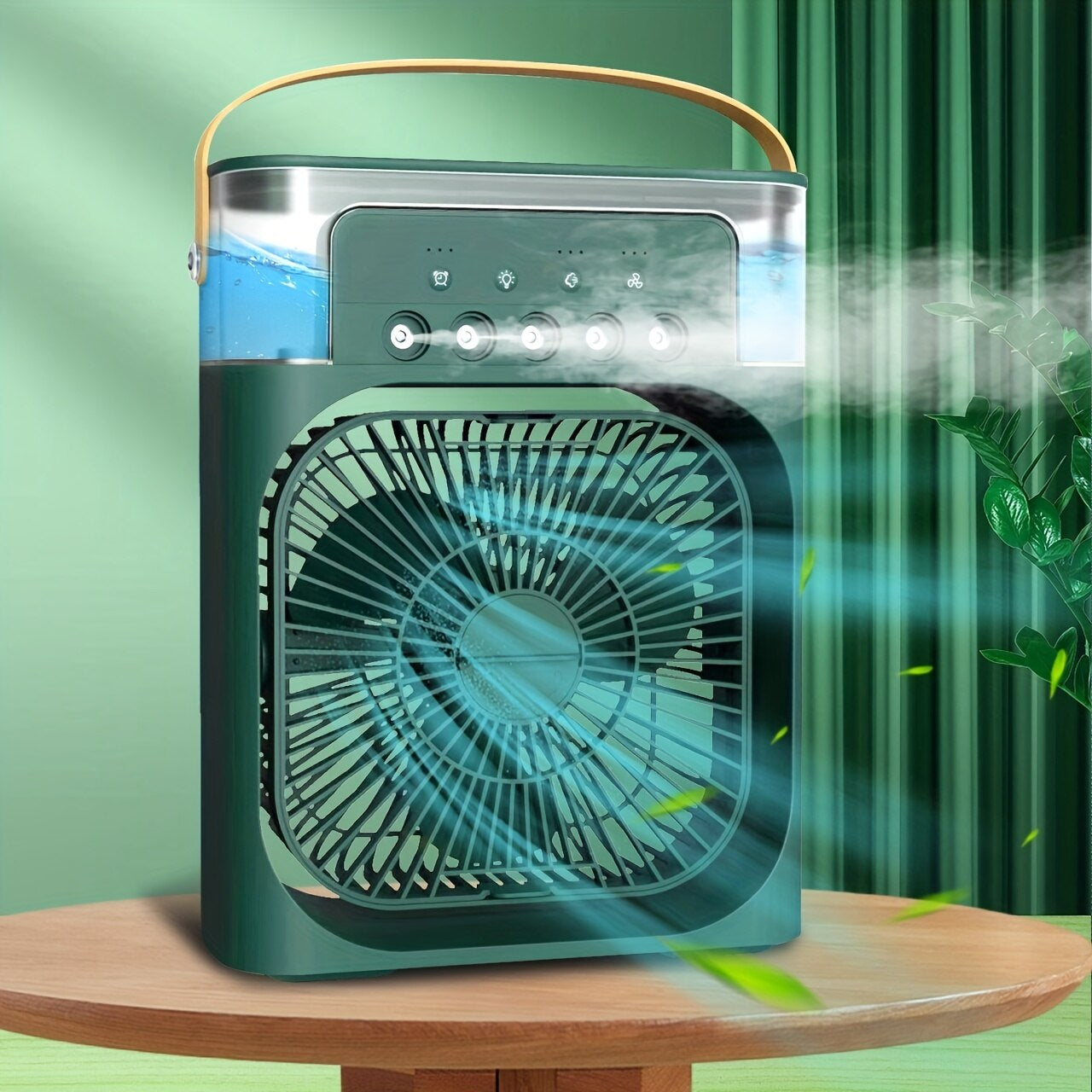 AquaBreeze Portable Air Conditioner - Quiet Water-Cooled Fan with Night Light and Aromatherapy