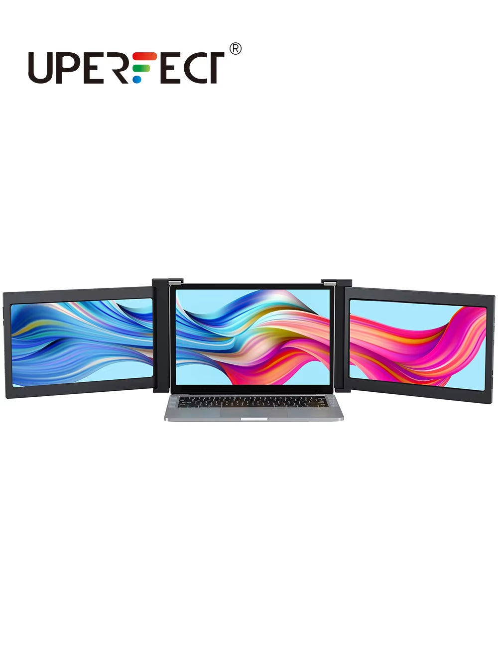 UPERFECT Triple-Screen Laptop Extender – Portable 14'' IPS Full HD Dual Monitors for 13"-16.5" Laptops