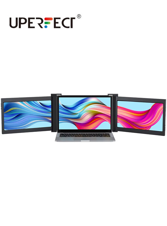 UPERFECT Triple-Screen Laptop Extender – Portable 14'' IPS Full HD Dual Monitors for 13"-16.5" Laptops