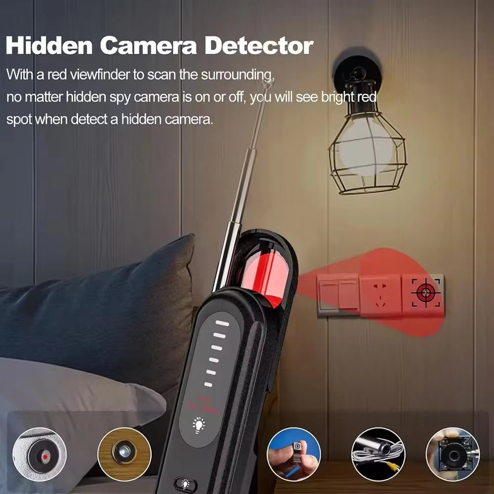 Advanced Anti-Spy Detector for Privacy Protection – Multi-Functional RF Signal Scanner with Camera, GPS & WiFi Detection