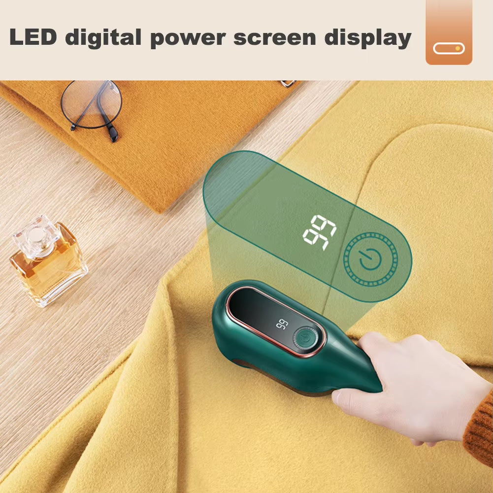 Rechargeable Fabric Shaver with LED Display – Perfect for Clothes and Furniture