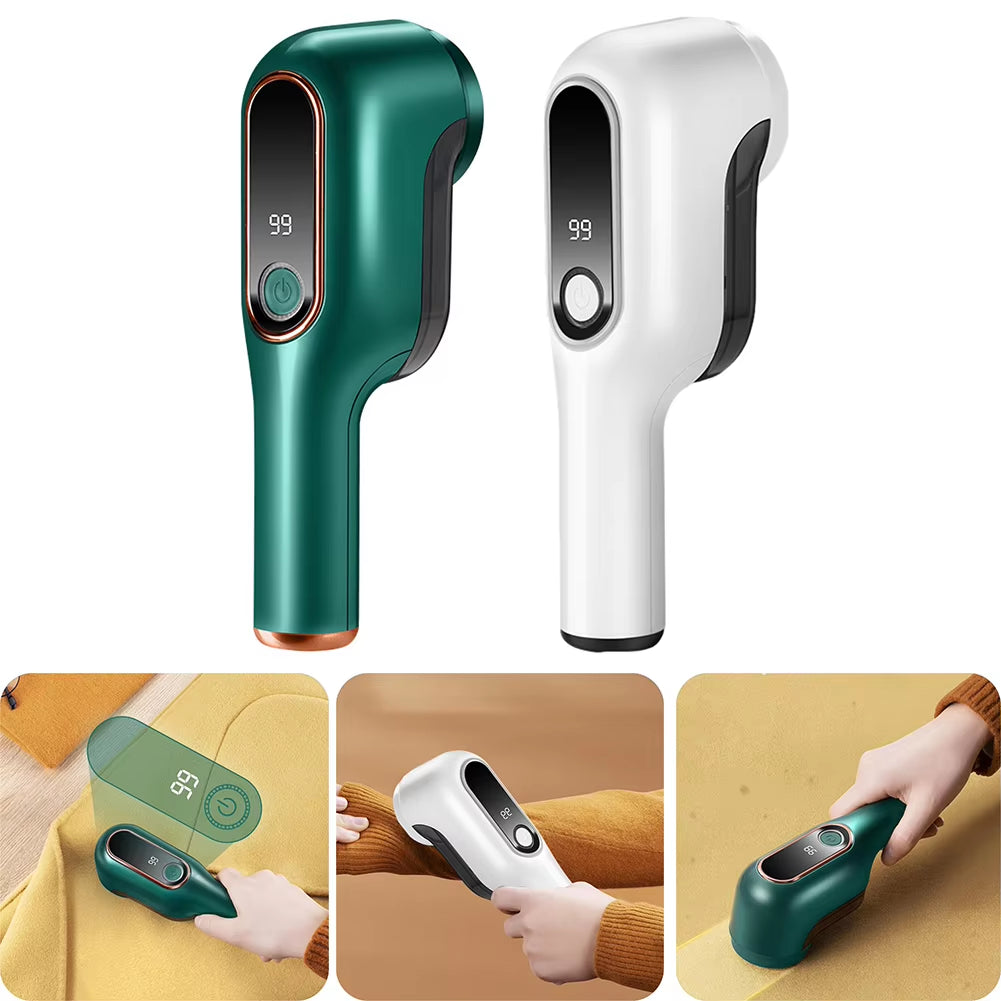 Rechargeable Fabric Shaver with LED Display – Perfect for Clothes and Furniture